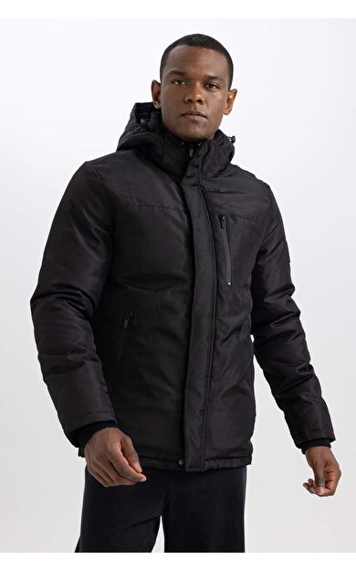 DeFacto Regular Fit Kapüşonlu Mont U4206AZ23WNBK27
