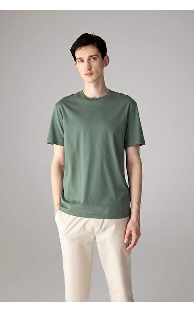 DeFactoFit New Regular Fit Bisiklet Yaka Basic Kısa Kollu %100 Pamuk Tişört V7699AZ24SPGN470