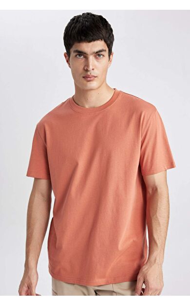 DeFactoFit New Regular Fit Bisiklet Yaka Basic Kısa Kollu %100 Pamuk Tişört V7699AZ24SPOG350