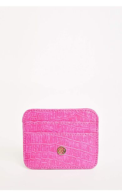 DeFactoFit Kadın Anneler Günü Suni Deri Croco Kartlık Pembe