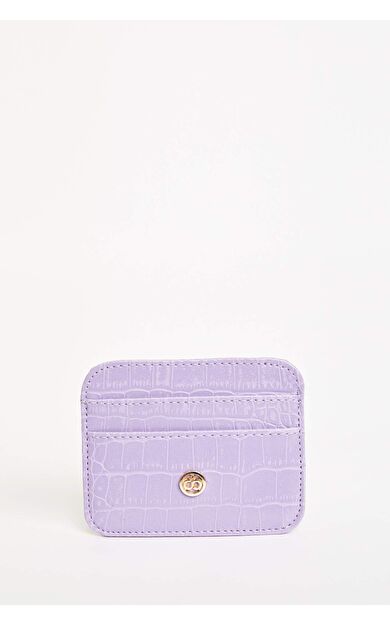 Kadın Anneler Günü Suni Deri Croco Kartlık Mor