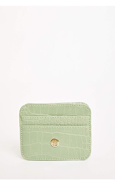 Kadın Anneler Günü Suni Deri Croco Kartlık Turkuaz