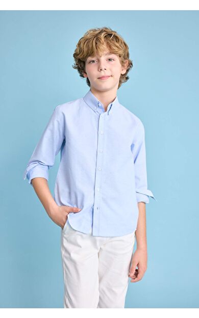 DeFactoFit Erkek Çocuk Oxford Uzun Kollu Gömlek W3215A624SMBE343