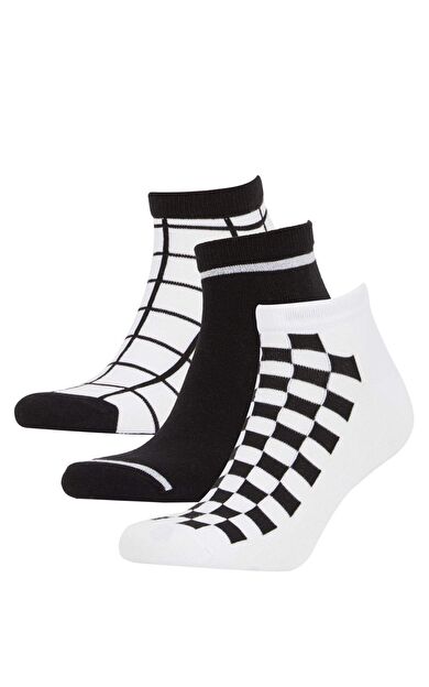 Erkek 3'lü Pamuklu Patik Çorap