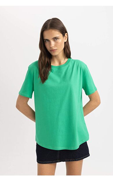 DeFactoFit Regular Fit Bisiklet Yaka Kısa Kollu Tişört W9584AZ24SMGN690