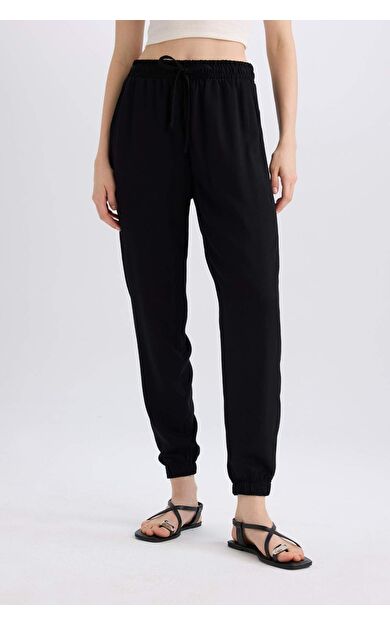DeFactoFit Jogger Normal Bel Bilek Boy Cepli Viskon Pantolon