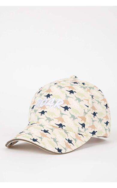 DeFactoFit Erkek Çocuk Desenli Pamuklu Beyzbol Basketbol Şapkası