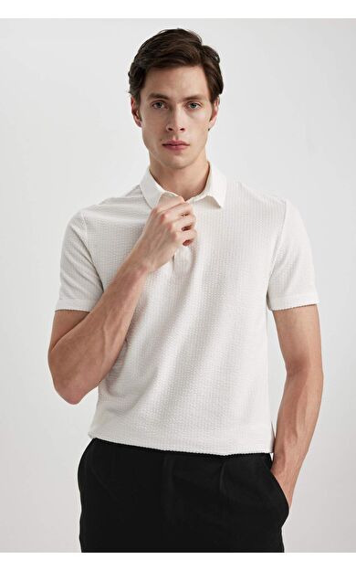 DeFactoFit Slim Fit Pamuklu Kısa Kollu Polo Tişört X2594AZ24SMWT32