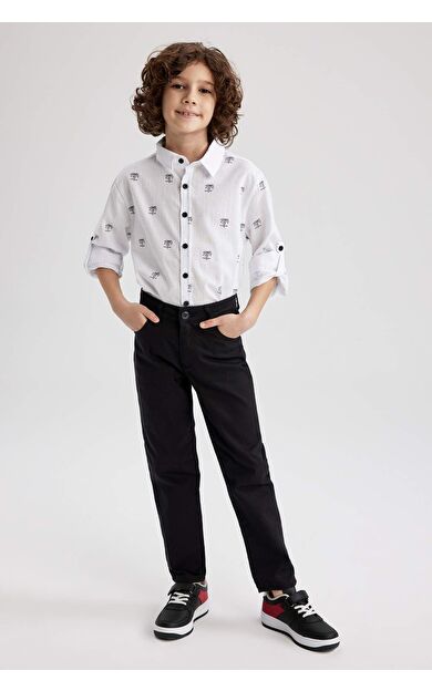 Erkek Çocuk Gabardin Pantolon Siyah