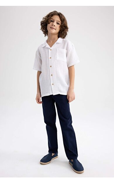 DeFactoFit Erkek Çocuk Gabardin Pantolon Lacivert