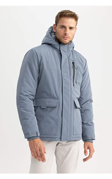 Regular Fit Kapüşonlu Mont