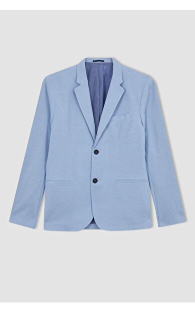 Slim Fit Astarlı Blazer