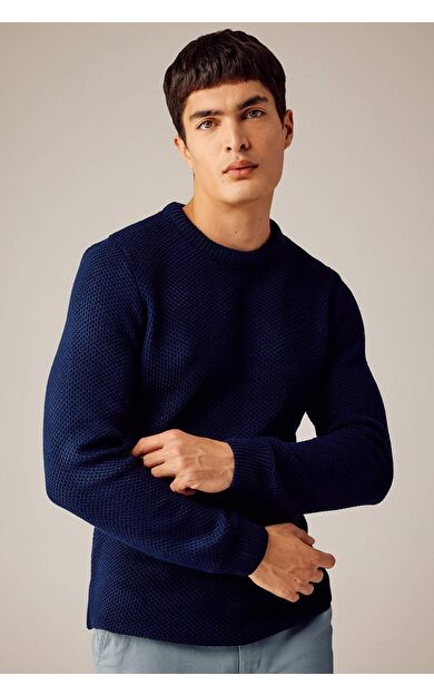 DeFactoFit Standart Fit Bisiklet Yaka Triko Kazak