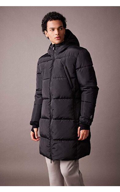 DeFacto Regular Fit Kapüşonlu Polar Astarlı Parka