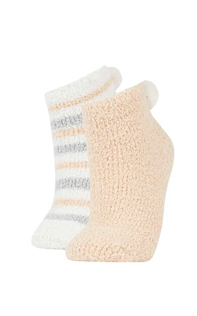 DeFacto Kadın Ponpon 2'li Ev Çorabı X7201AZNSKR1