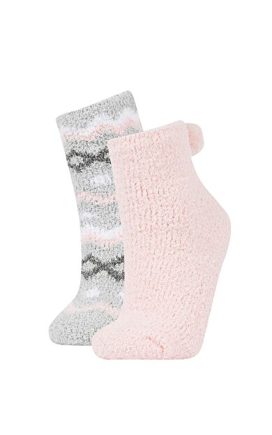 DeFacto Kadın Ponpon 2'li Ev Çorabı X7203AZNSKR1