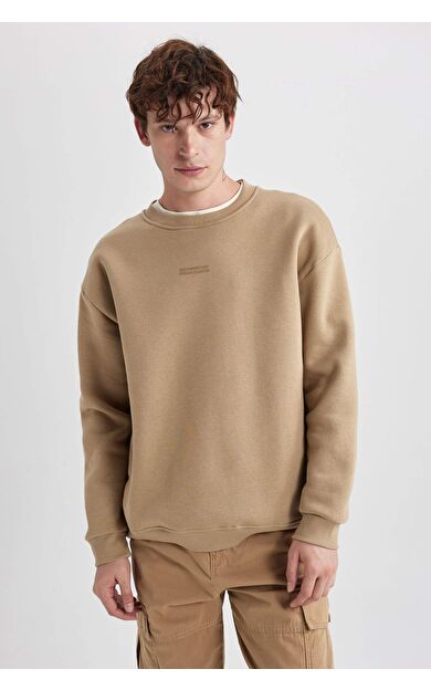 DeFactoFit Boxy Fit Bisiklet Yaka Sweatshirt