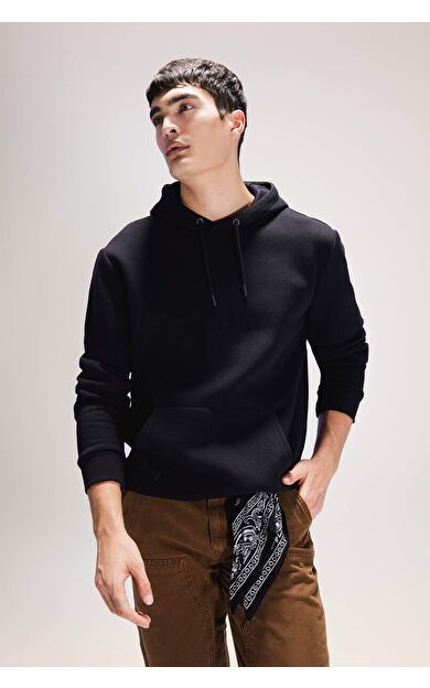 DeFactoFit Regular Fit Kapüşonlu Sweatshirt X8283AZ23AUBK81