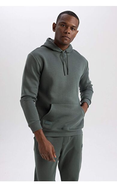 DeFactoFit Regular Fit Kapüşonlu Sweatshirt