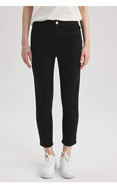 DeFacto Mom Fit Yüksek Bel Gabardin Pantolon