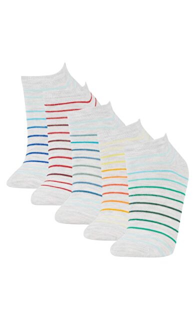 DEFACTO Erkek Çocuk 5'li Pamuklu Patik Çorap Y2443A6NSGR2