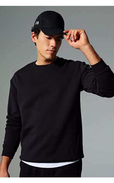 DeFactoFit Standart Fit Bisiklet Yaka Sweatshirt