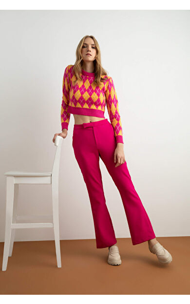 DeFacto Straight Fit Yüksek Bel Pantolon