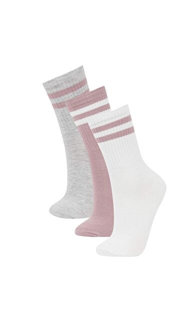 DeFacto Kadın 3'lü Pamuklu Uzun Çorap Y7559AZNSKR1