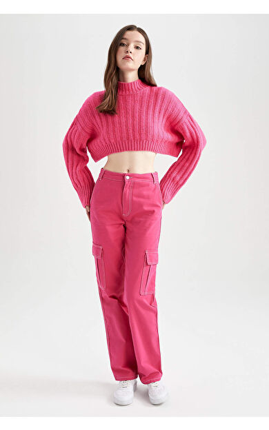 DeFacto Coool Straight Fit Gabardin Kargo %100 Pamuk Pantolon