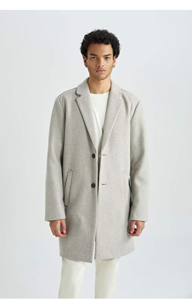 DeFacto Relax Fit Ceket Yaka Kaşe Parka Y8903AZ23AUBG193