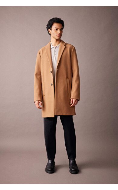 DeFacto Relax Fit Ceket Yaka Kaşe Parka Y8903AZ23AUBN283