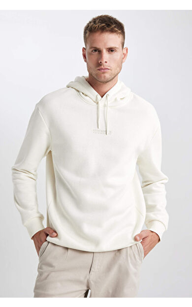 DeFacto Relax Fit Kapüşonlu Sweatshirt
