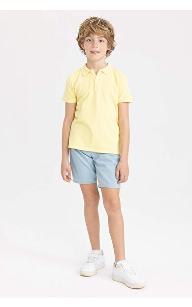 DeFactoFit Erkek Çocuk Jean Şort Mavi