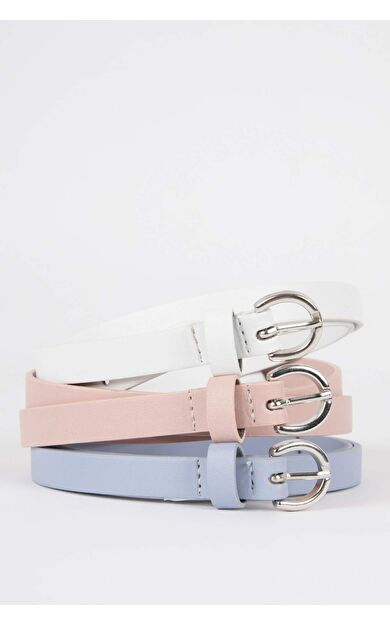 Kadın Oval Toka 3'lü Jean Kemeri