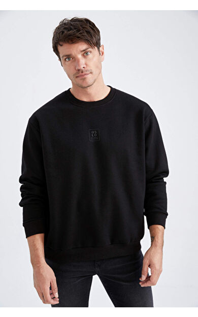 DeFacto Oversize Fit Bisiklet Yaka Sweatshirt