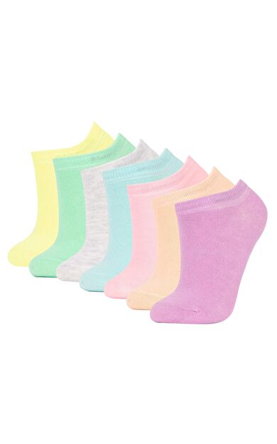 DeFacto Kız Çocuk 7'li Pamuklu Patik Çorap Z7463A6NSKR1