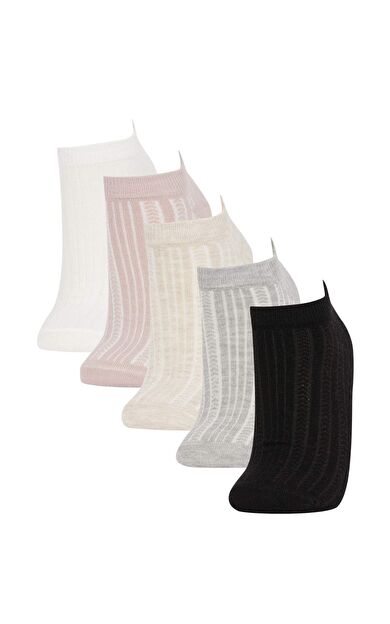 DeFactoFit Kadın 5'li Pamuklu Patik Çorap Çok Renkli Z7531AZNSKR1