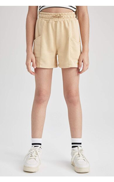 DEFACTO Kız Çocuk Sweatshirt Kumaşı Şort Z8803A623HSBG294