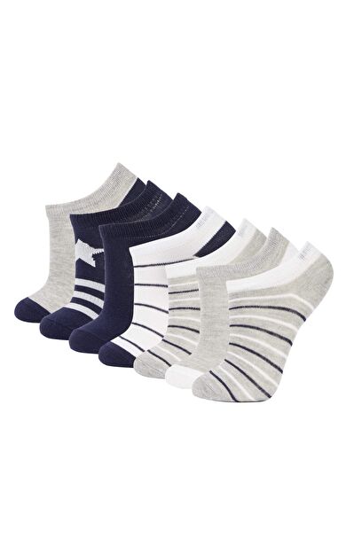 DeFactoFit Erkek Çocuk 7'li Pamuklu Patik Çorap Lacivert