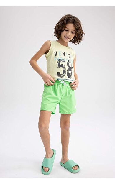 DeFactoFit Erkek Çocuk Deniz Şortu Yeşil