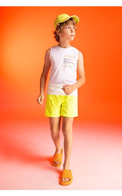 DeFactoFit Erkek Çocuk Deniz Şortu Sarı