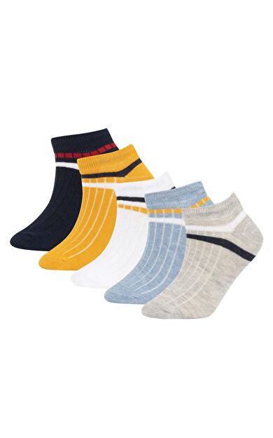 DeFactoFit Erkek Çocuk 5'li Pamuklu Patik Çorap Çok Renkli Z9983A6NSKR1