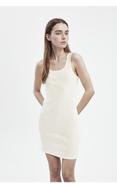 DeFacto Coool Bodycon Bisiklet Yaka Fitilli Kaşkorse Askılı Mini Elbise