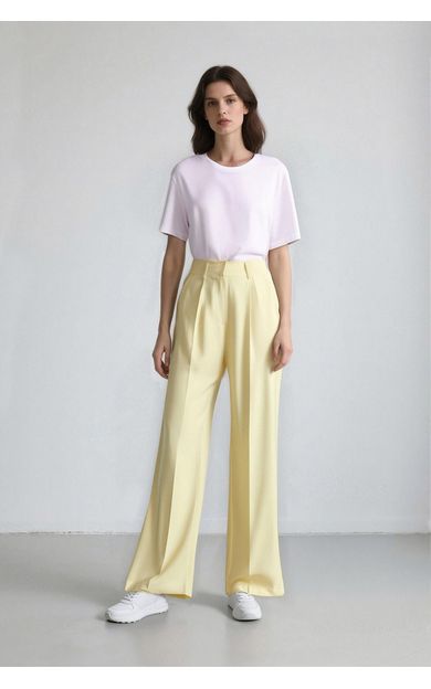 Afra x Defacto Wide Leg Tensel Kumaş Pantolon Cepli Yüksek Bel Geniş Paça A1138AX25SPYL504