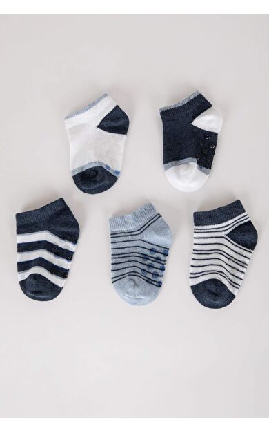 DeFactoFit Erkek Bebek Dikişsiz 5'li Pamuklu Patik Çorap