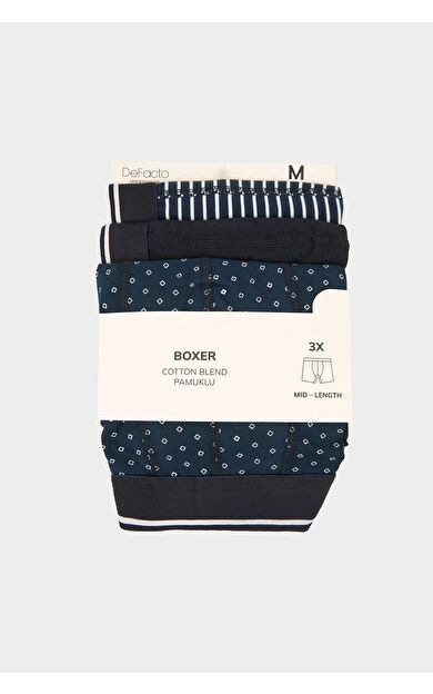DeFacto Regular Fıt Baskılı 3'lü Boxer