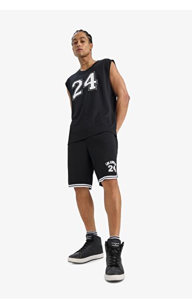 DeFacto DeFactoFit Hızlı Kuruyan Standart Fit Sporcu Kısa Paça Ağır Kumaş Şort A1694AX25HSBK81