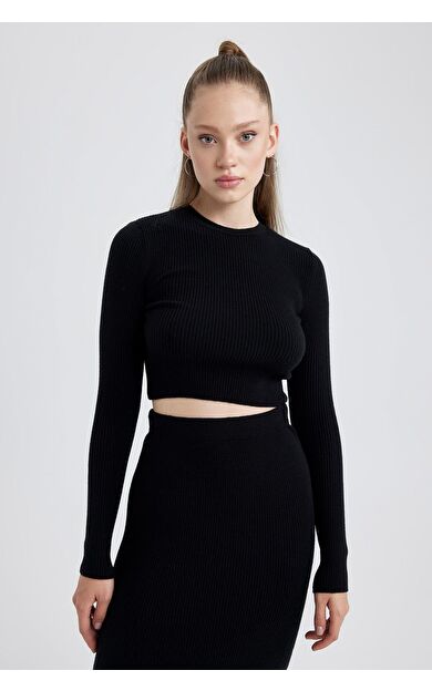DeFacto DeFactoFit Coool Slim Fit Bisiklet Yaka Kazak