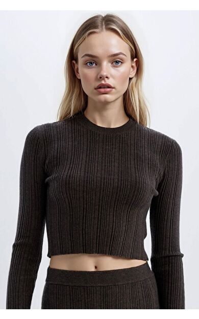 DeFacto DeFactoFit Slim Fit Bisiklet Yaka Triko Kazak