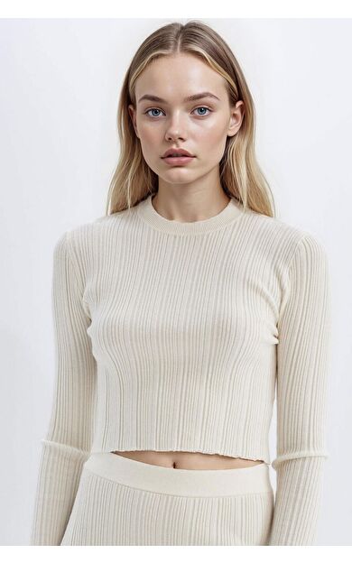 DeFacto DeFactoFit Slim Fit Bisiklet Yaka Triko Kazak